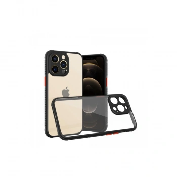 Apple İphone 13 Pro Kılıf Miami Şeffaf Silikon - Siyah