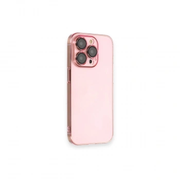 Apple İphone 13 Pro Max Kılıf Armada Lensli Kapak - Rose Gold