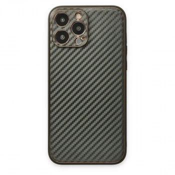 Apple İphone 13 Pro Max Kılıf Coco Karbon Silikon - Füme