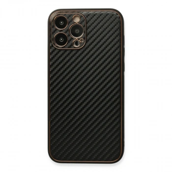 Apple İphone 13 Pro Max Kılıf Coco Karbon Silikon - Siyah