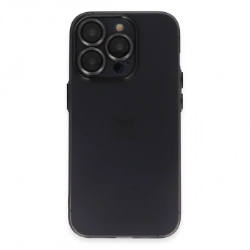 Apple İphone 13 Pro Max Kılıf Luko Lens Silikon - Siyah