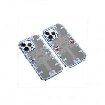 Apple İphone 13 Pro Max Kılıf Mekanik Bumper Kapak - Mavi