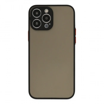 Apple İphone 13 Pro Max Kılıf Montreal Silikon Kapak - Siyah