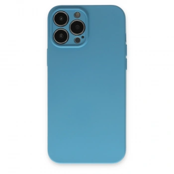 Apple İphone 13 Pro Max Kılıf Nano İçi Kadife Silikon - Mavi