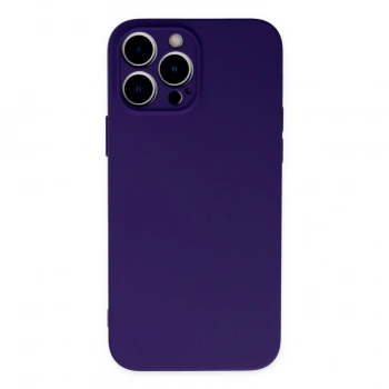 Apple İphone 13 Pro Max Kılıf Nano İçi Kadife Silikon - Mor