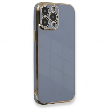 Apple İphone 13 Pro Max Kılıf Volet Silikon - Mavi