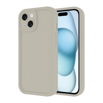 Apple İphone 14 Kılıf Viera Silikon - Krem