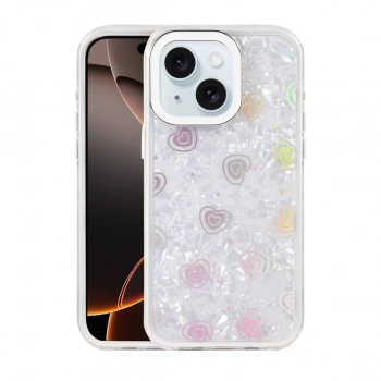 Apple İphone 14 Lumi Desenli Kapak - Beyaz