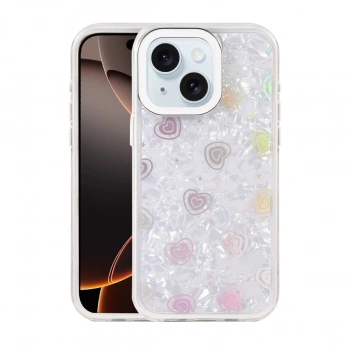 Apple İphone 14 Lumi Desenli Kapak - Beyaz