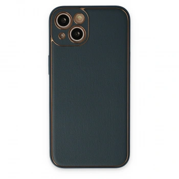 Apple İphone 14 Plus Kılıf Coco Deri Silikon Kapak - Yeşil