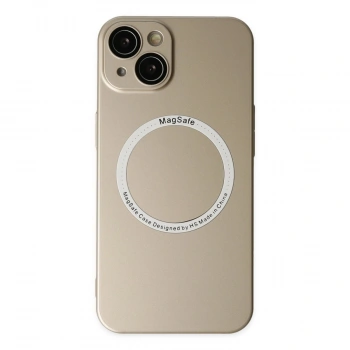Apple İphone 14 Plus Kılıf Jack Magneticsafe Lens Silikon - Gold
