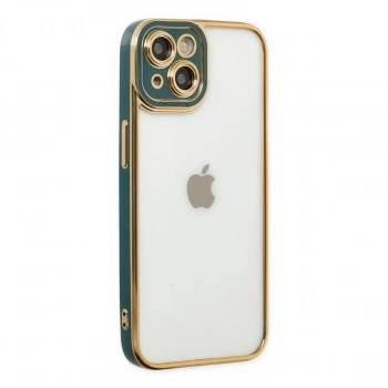 Apple İphone 14 Plus Kılıf Liva Lens Silikon - Yeşil
