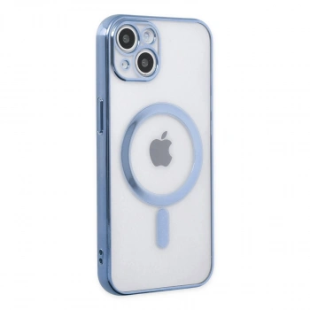 Apple İphone 14 Plus Kılıf Magneticsafe Lazer Silikon - Sierra Blue
