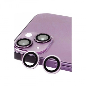 Apple İphone 14 Plus Raze Metal Kamera Lens - Mor