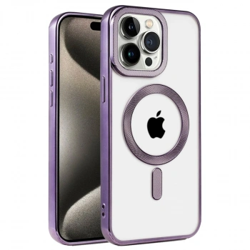 Apple İphone 14 Pro Kılıf Kronos Magsafe Kapak - Derin Mor