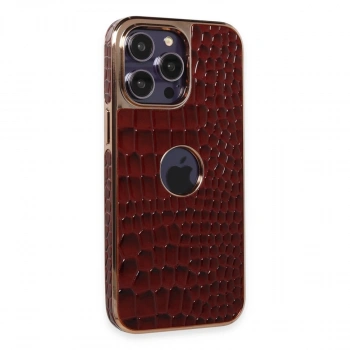 Apple İphone 14 Pro Kılıf Snake Kapak - Bordo