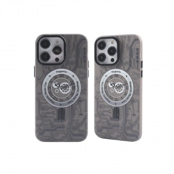 Apple İphone 14 Pro Max Kılıf Apollo Magneticsafe Desenli Kapak - Apollo Siyah - 1