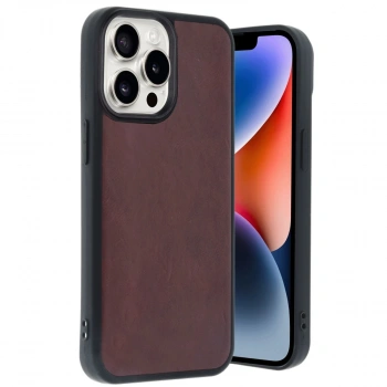 Apple İphone 14 Pro Max Kılıf Aras Deri Kapak - Bordo
