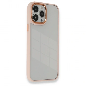 Apple İphone 14 Pro Max Kılıf Dora Kapak - Pudra