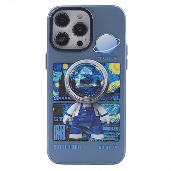 Apple İphone 14 Pro Max Kılıf Prada Desenli Kapak - Prada Mavi - 1