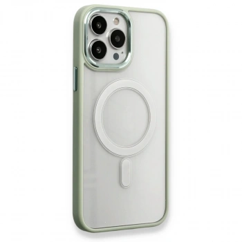 Apple İphone 14 Pro Max Kılıf Room Magneticsafe Silikon - Su Yeşili