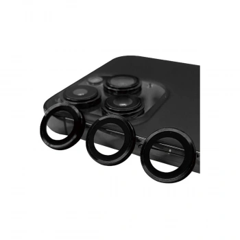 Apple İphone 14 Pro Max Raze Metal Kamera Lens - Siyah