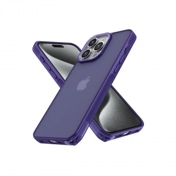 Apple İphone 15 Pro Max Kılıf Elegant Kapak - Derin Mor