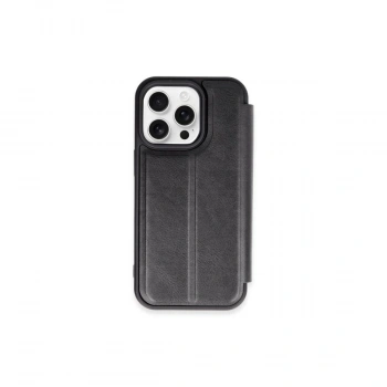 Apple İphone 15 Pro Max Kılıf Flip Cover - Siyah