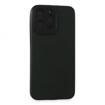 Apple İphone 15 Pro Max Kılıf Loop Deri Silikon - Yeşil