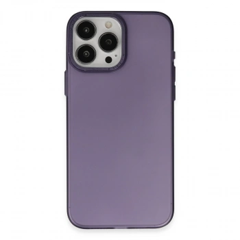 Apple İphone 15 Pro Max Kılıf Modos Metal Kapak - Derin Mor