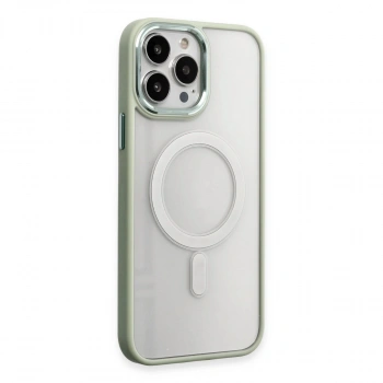Apple İphone 15 Pro Max Kılıf Room Magneticsafe Silikon - Su Yeşili