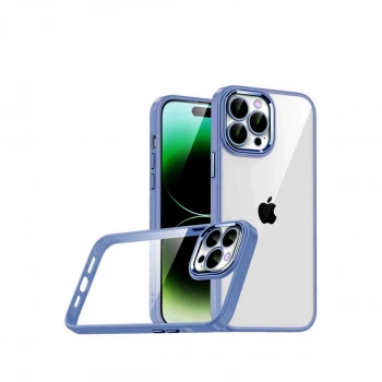 Apple İphone 15 Pro Max Razer Lensli Silikon - Açık Mavi