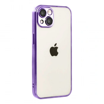 Apple İphone 15 Razer Lensli Silikon - Mor