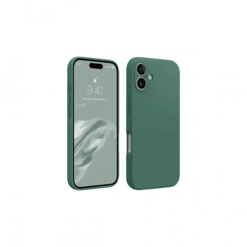 Apple İphone 16 Kılıf First Silikon - Koyu Yeşil
