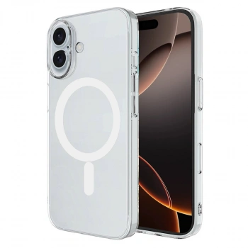 Apple İphone 16 Kılıf Magneticsafe Şeffaf Silikon - Şeffaf