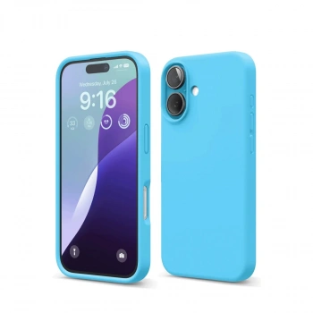 Apple İphone 16 Kılıf Nano İçi Kadife Silikon - Mavi