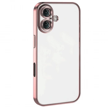 Apple İphone 16 Kılıf Razer Lensli Silikon - Pembe
