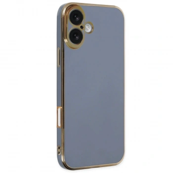 Apple İphone 16 Kılıf Volet Silikon - Mavi