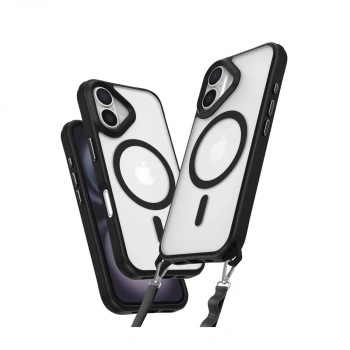 Apple İphone 16 Plus Kılıf Enka Magsafe Silikon Kılıf - Siyah