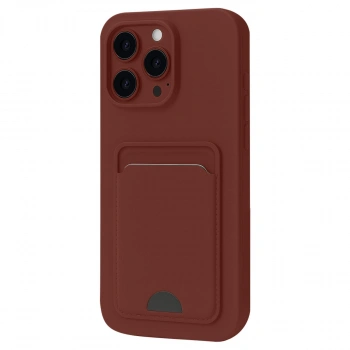 Apple İphone 16 Plus Kılıf Kelvin Kartvizitli Silikon - Bordo