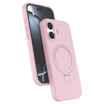 Apple İphone 16 Plus Regal Magsafe Standlı Kapak - Açık Pembe