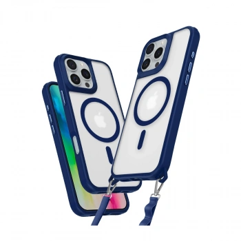 Apple İphone 16 Pro Max Kılıf Enka Magsafe Silikon Kılıf - Lacivert