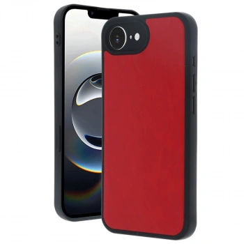 Apple İphone 16e Kılıf Aras Deri Kapak - Kırmızı