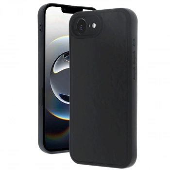 Apple İphone 16e Kılıf Aras Deri Kapak - Siyah