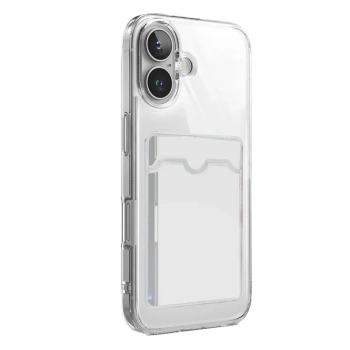 Apple İphone 17 Kart Şeffaf Silikon - Şeffaf