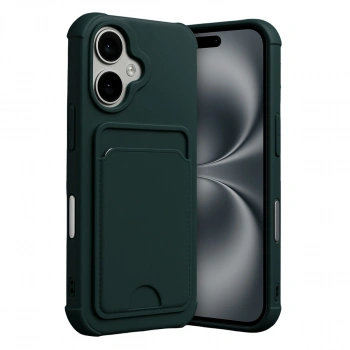 Apple İphone 17 Kelvin Kartvizitli Silikon - Koyu Yeşil