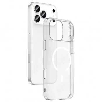 Apple İphone 17 Pro Combo Sert Şeffaf Magsafe Kapak - Şeffaf