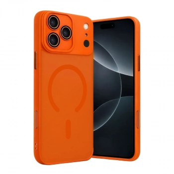 Apple İphone 17 Pro Max Jota Lensli Magsafe Kapak - Turuncu