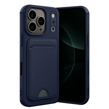 Apple İphone 17 Pro Max Kelvin Kartvizitli Silikon - Lacivert