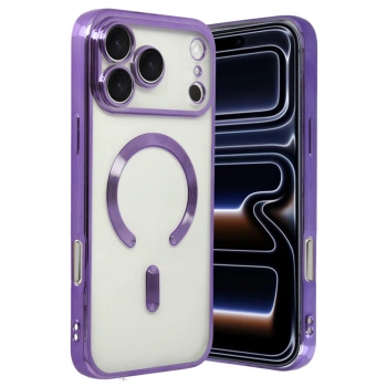 Apple İphone 17 Pro Max Kross Magneticsafe Kapak - Mor